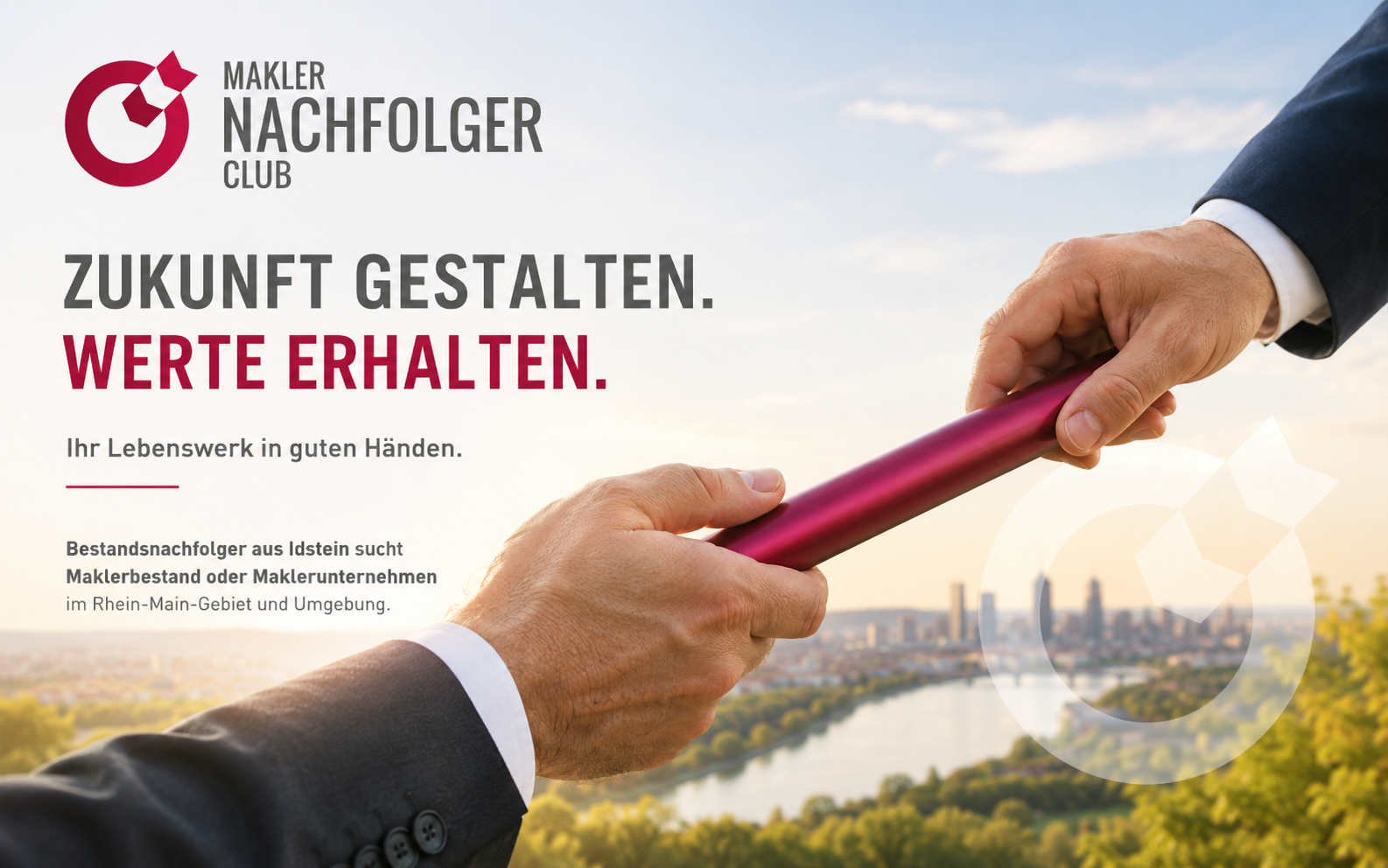 Bestandsnachfolger aus Idstein sucht einen Maklerbestand oder Maklerunternehmen im Rheingau-Taunus-Kreis, Limburg, Bad Camberg, Aarbergen, Idstein, Bad Schwalbach, Taunusstein, Wiesbaden und im Rhein Main Gebiet.